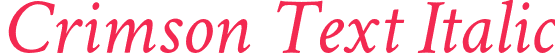 Crimson Text Italic